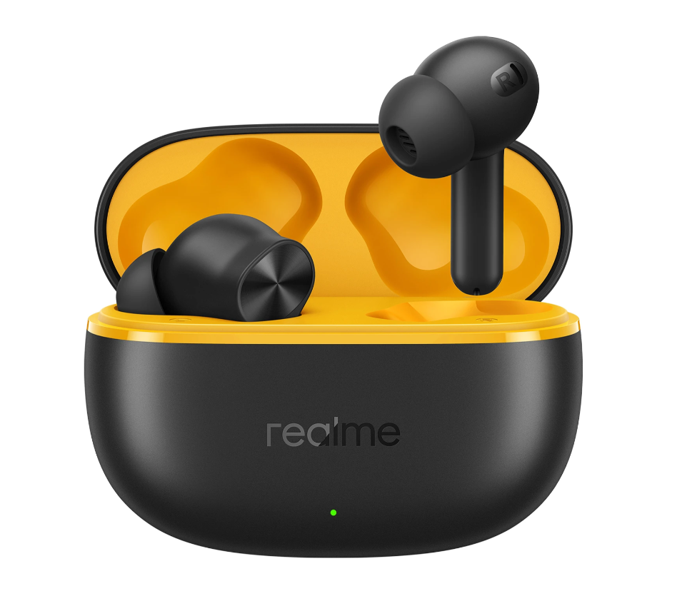 realme Buds T200 Lite with 12.4mm Driver, 48hrs Playback, AI ENC & Dual-Device Pairing Bluetooth Headset (Volt Black, True Wireless)