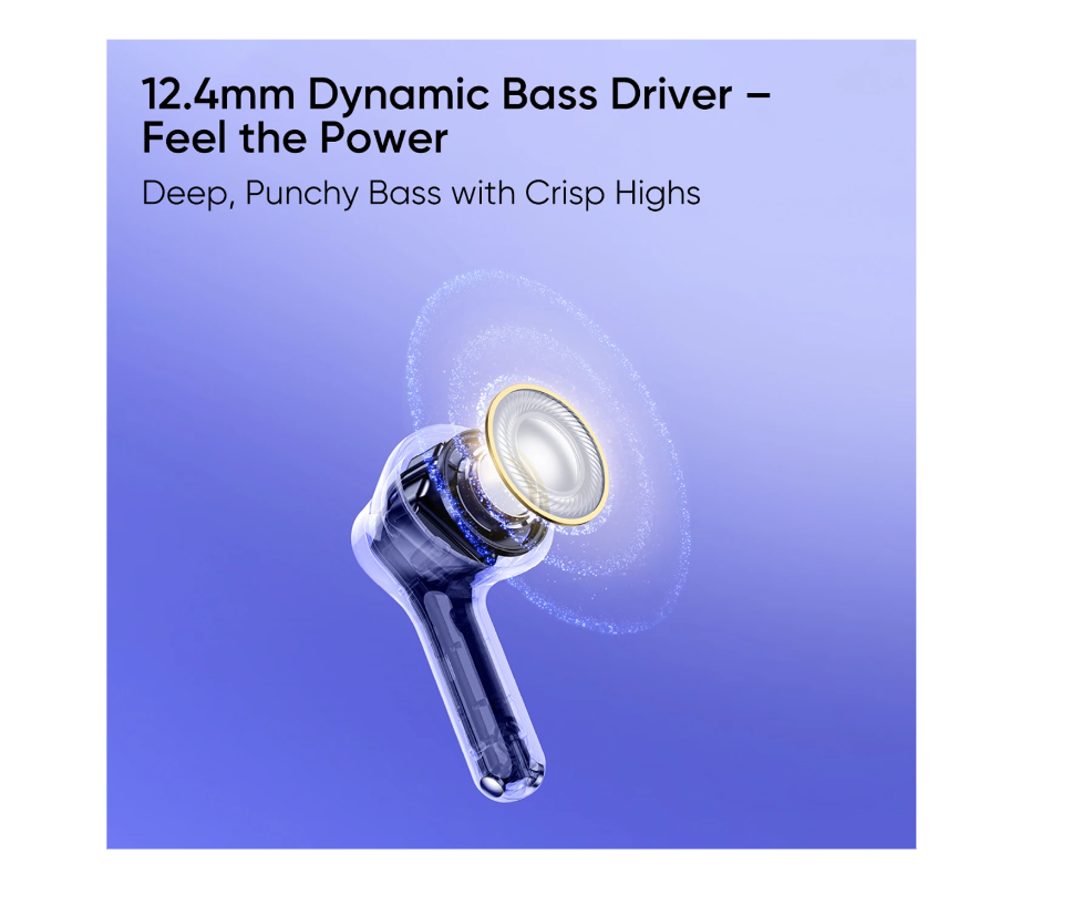 realme Buds T200 Lite with 12.4mm Driver, 48hrs Playback, AI ENC & Dual-Device Pairing Bluetooth Headset (Volt Black, True Wireless) 6