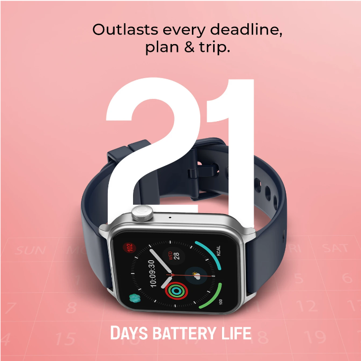 Noise Pulse Hyper, 21 Days Battery, 1.85 Display, AI Watch Faces,1 ATM Water Resistant Smartwatch (Jet Black Strap, Regular) 3