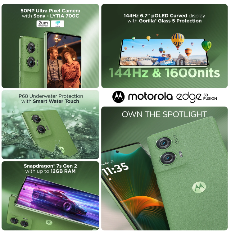 MOTOROLA Edge 50 Fusion (Forest Green, 256 GB) (12 GB RAM) 3